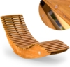 Casaria Gartenliege ergonomisch, mit Schaukelfunktion, Akazie Natur, 150 x 60 x 93 cm