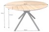 riess-ambiente Gartentisch DESIGNO 120cm natur / anthrazit · Outdoor-Küchentisch im Holz-Design (Einzelartikel, 1-St), 4 Personen · Aluminium-Sterngestell · rund · wetterfest · Terrasse Bild 3