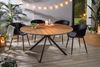 riess-ambiente Gartentisch DESIGNO 120cm natur / anthrazit · Outdoor-Küchentisch im Holz-Design (Einzelartikel, 1-St), 4 Personen · Aluminium-Sterngestell · rund · wetterfest · Terrasse Bild 2