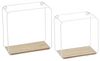 Set mit 2 Wandregalen aus Metall und MDF in Weiß Bild 1