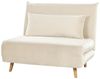 Schlafsofa SETTEN Creme Samtstoff Bild 4