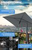 4smile Sonnenschirm Balkon SunnyShade, Sonnnenschutz Balkon SET 3-in-1, Anthrazit - UV50+ SunnyGuy Sonnenschirm rechteckig 200x125 cm + Sonnenschirmhalter Balkongeländer + Sonnenschirmhülle Bild 2