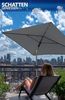 4smile Sonnenschirm Balkon SunnyShade, Sonnnenschutz Balkon SET 3-in-1, Anthrazit - UV50+ SunnyGuy Sonnenschirm rechteckig 200x125 cm + Sonnenschirmhalter Balkongeländer + Sonnenschirmhülle Bild 3