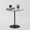 Hanah Home Stylish Black Side Table, 50 x 50 x 50 cm | 100% Tempered Glass Top & 100% Metal Frame | Perfect for Modern Living Rooms & Bedrooms Bild 5