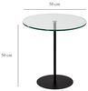 Hanah Home Stylish Black Side Table, 50 x 50 x 50 cm | 100% Tempered Glass Top & 100% Metal Frame | Perfect for Modern Living Rooms & Bedrooms Bild 2