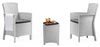 Dmora - Lounge-Set für den Außenbereich Jupiter, Gartenset mit Kissen, Lounge-Set für den Innenbereich in Rattan-Optik, 100% Made in Italy, Weiß Bild 2