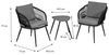 greemotion Balkon-Set Lyon, 3 teilig, Garten-Set aus Stahl mit Textilene Bild 2