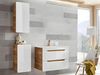 Vente-unique - ARUBA Bathroom storage unit Holz, Platte BeigeWeiß - B 32 cm x H 68 cm x L 35 cm Bild 4