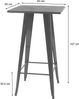 Set Stehtisch + 2x Barhocker HWC-A73 inkl. Holz-Tischplatte schwarz Bild 4