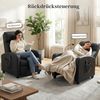 HOMCOM Massagesessel Fernsehsessel mit Massagefunktion Liegefunktion (Massagesessel, 1-St, Relaxsessel), Schwarz 68 x 88 x 98 cm Bild 5