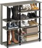 Furinno Schuhregal mit mehreren Aufbewahrungsmöglichkeiten, Französisches Eichengrau, 30 x 30 x 92. 99 cm Bild 1