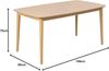 AC Design Furniture Monty Ausziehbarer Esstisch für 6 Personen, Rechteckige Tischplatte in Weiß Pigmentiertem Eichenfurnier mit Runden Beinen, Küchentisch mit Ausziehplatte, B: 160 x H: 75 x T: 90 cm Bild 3