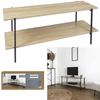 HOME DECO FACTORY, HD0183, TV-Bank, Modell Loka, Kollektion Les P'Tits Prix, zeitgenössische Möbel, Möbel, TV-Ständer, 115 x 45 x 35 cm, Braun Schwarz Bild 4