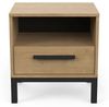 Calicosy 'CRAFT' Nachttisch mit 1 Schublade und 1 Nische, Eichedekor Craft - L44,6 cm - Helles Holz Bild 5