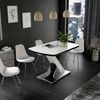 Esstisch Chinto Schwarz/Weiß 120-160 x 80 cm ausziehbar Vicco Bild 2