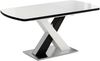 Esstisch Chinto Schwarz/Weiß 120-160 x 80 cm ausziehbar Vicco Bild 1