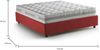 Talamo Italia - Grace-Doppelbett, Bettkasten mit Stoffbezug, 100 % Made in Italy, Öffnung vorne, inklusive Matratze 160x200 cm, Rot Bild 2