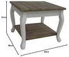 elbmöbel Couchtisch Couchtisch braun weiß Holz groß (FALSCH), Beistelltisch: Ablage 60x51x60 cm weiß Vintage Look Bild 3