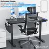 KESSER® Höhenverstellbarer Schreibtisch elektrisch | Ergonomisch Steh-Sitz Schreibtisch | 3-Funktions-Memory Steuerung | Inkl. 360° Rollen & USB-Ladeanschluss | Computertisch für Homeoffice Schwarz, 120 x 60 cm Bild 3