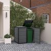 Keter Mülltonnenbox "Hide Away", 240L je Box, Anthrazit, Holzoptik, nahtlos erweiterbar Bild 5