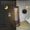 Outsunny LED Solarleuchte Spritzwassergeschützte Gartenleuchte mit Lichtsensor, Solarbetrieben, LED, Warmgelb, Solarbetrieben Bild 3