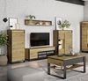 Wohnzimmer-Set Quant Wohnwand 5-teilig eiche artisan schwarz MDF grifflos Bild 2