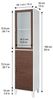 Teamson Home Tyler Holz Badezimmer Leinenturm Boden hoher Schrank Glas Tür 2 Ton weiß/braun EHF-F0009 Bild 3