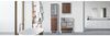 Teamson Home Tyler Holz Badezimmer Leinenturm Boden hoher Schrank Glas Tür 2 Ton weiß/braun EHF-F0009 Bild 2