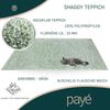 Teppich Wohnzimmer Hochflor Shaggy - 200x290cm - Pastell Grün Einfarbig Uni Flauschig Modern Boho Deko Teppiche Weich Schlafzimmer Bild 3