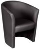 Dmora - Sessel Abrera, Wohnzimmersessel, gepolsterter Sitz, Stuhl mit Armlehnen aus Kunstleder, 64x63h76 cm, Schwarz Bild 3