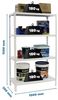 Simon Rack Schwerlastregal, 1500 x 1000 x 300 mm, Bis 180 kg Belastbar, 4 Verstellbare Ablagen, Kellerregal, Lagerregal, Weiss - Simonclick Bild 2
