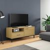 vidaXL TV-Schrank OSLO mit Metallbeinen Braun Massivholz Kiefer [351021] Bild 2