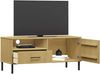 vidaXL TV-Schrank OSLO mit Metallbeinen Braun Massivholz Kiefer [351021] Bild 4