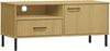 vidaXL TV-Schrank OSLO mit Metallbeinen Braun Massivholz Kiefer [351021] Bild 3