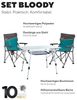 UQUIP Campingtisch Campingmöbel Set Bloody Camping Garnitur, 1x Campingtisch 2x Campingstuhl Bild 2