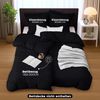 Utopia Bedding Bettwäsche 135x200 4teilig - Mikrofaser 2 Bettbezug 135x200 cm + 2 Kissenbezüge 80x80 cm - Schwarz Bild 2
