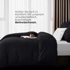 Utopia Bedding Bettwäsche 135x200 4teilig - Mikrofaser 2 Bettbezug 135x200 cm + 2 Kissenbezüge 80x80 cm - Schwarz Bild 3