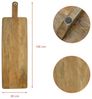 Spetebo Servierbrett XXL Mango Tapasbrett natur mit Griff, Holz, (Artikel, 1-St, Holzbrett), Standfüße mit Antirutsch-Pads Bild 2