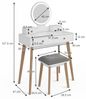 Schminktisch Finya Weiß 80 cm mit LED Spiegel und Hocker Vicco Bild 3