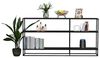 DanDiBo Konsolentisch Metall Schwarz Schmal mit 3 Ebenen Modern 140x70x25 cm Regal Stehend Standregal 96471 Metallregal mit Ablage Bild 4