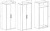 Kleiderschrank ""Optima"" Schrank 90 cm weiß Hochglanz 2-Türig Bild 3