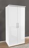 Kleiderschrank ""Optima"" Schrank 90 cm weiß Hochglanz 2-Türig Bild 2