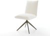Drehstuhl Lelio-Flex Bouclé Soft Beige Kreuzgestell breit Effektfinish Titan 360° drehbar Wippfunktion Taschenfederkern Bild 2