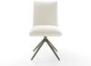Drehstuhl Lelio-Flex Bouclé Soft Beige Kreuzgestell breit Effektfinish Titan 360° drehbar Wippfunktion Taschenfederkern Bild 3