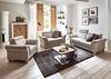 Cavadore 2-Sitzer Sofa Ammerland / Couch mit Federkern im Landhausstil / Inkl. verstellbaren Kopfstützen / 156 x 84 x 93 / Strukturstoff weiß-beige Bild 2