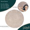 Teppich Rund Hochflor Shaggy - 200x200cm - Beige Einfarbig Uni Flauschig Modern Boho Wohnzimmer Schlafzimmer Deko Teppiche Weich Schlafzimmer Bild 5