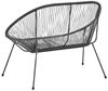 Gartenbank ACAPULCO 114 cm Schwarz Bild 5