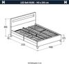 HOME DELUXE LED Bett mit Schubladen und Matratze NUBE - 180 x 200 cm Dunkelgrau Bild 2