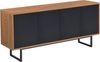 Sideboard Mariestad 120x30x55cm Dunkler Holzton/Schwarz en. casa Bild 3