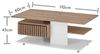 Stella Trading Ally Couchtisch auf Rollen in Artisan Eiche Optik, Weiß - Mobiler Sofatisch mit Schublade für Ihr Wohnzimmer - 110 x 44,5 x 60 cm (B/H/T) Bild 2